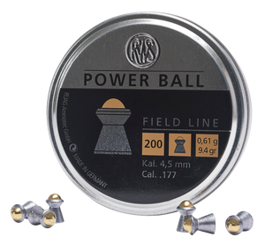 Umarex USA 2317414 Power Ball Field Line 177 Steel Lead Domed Pellet/ 200 Per Tin Umarex USA 2317414 Power Ball Field Line 177 Steel Lead Domed Pellet/ 200 Per Tin