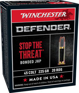 Winchester Ammo S45CPDB Defender 45Colt 225gr Bonded Jacket Hollow Point 20 Per Box/10 Case Winchester Ammo S45CPDB Defender 45Colt 225gr Bonded Jacket Hollow Point 20 Per Box/10 Case