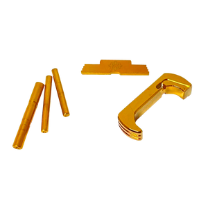 Cross Armory CRG4OKGD 3 Piece Kit Extended Compatible w/Glock Gen4 Gold Anodized Steel/Aluminum Pistol Cross Armory CRG4OKGD 3 Piece Kit Extended Compatible w/Glock Gen4 Gold Anodized Steel/Aluminum Pistol