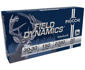 Fiocchi 3030B Field Dynamics InterLock 30-30Win 150gr Flat Soft Point 20 Per Box/10 Case Fiocchi 3030B Field Dynamics InterLock 30-30Win 150gr Flat Soft Point 20 Per Box/10 Case