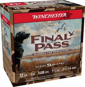 Winchester Ammo FP123254 Final Pass 12Gauge 3" 1 1/4oz 2.5/4Shot 25 Per Box/10 Case Winchester Ammo FP123254 Final Pass 12Gauge 3" 1 1/4oz 2.5/4Shot 25 Per Box/10 Case