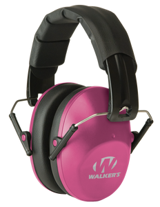 Walker's GWPFPM1PNK Pro Low Profile Passive Muff 22 dB Over the Head Pink/Black Polymer Walker's GWPFPM1PNK Pro Low Profile Passive Muff 22 dB Over the Head Pink/Black Polymer