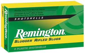 Remington Ammunition 20302 Slugger 12 Gauge 2.75" 1 oz Rifled Slug Shot 5 Per Box/ 50 Cs Remington Ammunition 20302 Slugger 12 Gauge 2.75" 1 oz Rifled Slug Shot 5 Per Box/ 50 Cs