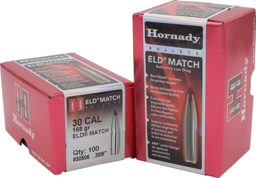 Hornady 30506 ELD Match  30 Cal .308 168 gr Extremely Low Drag Match 100 Per Box/ 15 Case Hornady 30506 ELD Match  30 Cal .308 168 gr Extremely Low Drag Match 100 Per Box/ 15 Case