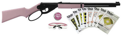 Daisy 994999403 Carbine Fun Kit Spring Piston, 177 BB 350 fps, Black Rec, Pink Synthetic Furniture, Includes Glasses/350rd Ammo/Target Daisy 994999403 Carbine Fun Kit Spring Piston, 177 BB 350 fps, Black Rec, Pink Synthetic Furniture, Includes Glasses/350rd Ammo/Target