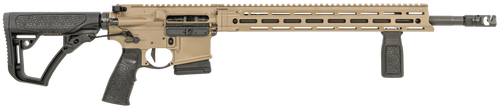 Daniel Defense 0212811090055 DDM4 V7 Pro *CA Compliant 5.56x45mm NATO 18" 10+1, FDE Rec, Black OEM Overmolded Stock & Grip, Geissele Trigger