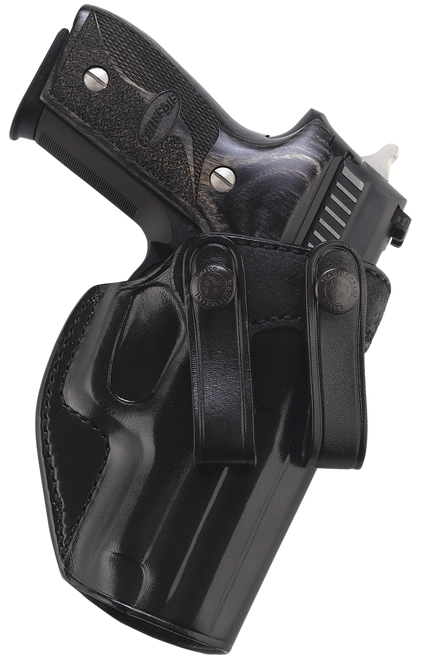 Galco SUM270B Summer Comfort  IWB Black Leather Belt Loop Fits Browning Hi-Power/Springfield SA-35/Girsan MC P35/Match Right Hand
