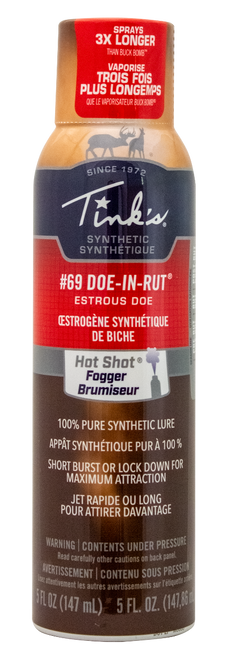 Tinks W5271 BL #69 Fogger Deer Attractant Doe In Estrus Scent 5 oz Aerosol