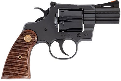 Colt Mfg PYTHONBP2WTS Python  357 Mag 6 Shot 2.50" Blued Carbon Steel Vent Rib Barrel, Cylinder & Frame, Wood Grip, Exposed Hammer
