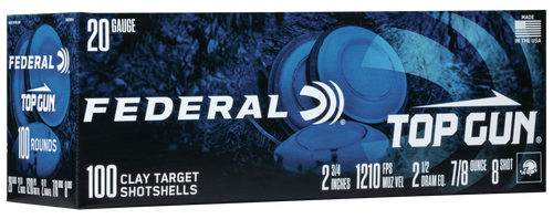 Federal TG201008 Top Gun  20Gauge 2.75" 7/8oz 8Shot 100 Per Box/2 Case