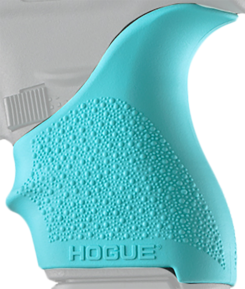 Hogue 18204 HandAll Beavertail Grip Sleeve Compatible w/Glock 42/43 Textured Aqua Blue Rubber Hogue 18204 HandAll Beavertail Grip Sleeve Compatible w/Glock 42/43 Textured Aqua Blue Rubber