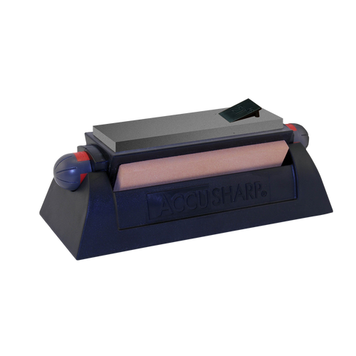 AccuSharp 064C Tri-Stone Sharpening System Coarse/Medium/Fine Alumina-Oxide Sharpener Rubber Handle Black AccuSharp 064C Tri-Stone Sharpening System Coarse/Medium/Fine Alumina-Oxide Sharpener Rubber Handle Black