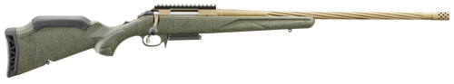 Ruger 46930 American Predator Gen II Full Size 6.5 Creedmoor 3+1  22" Burnt Bronze Cerakote Threaded Barrel, Picatinny Rail Steel Receiver, Green Splatter Adjustable Synthetic Stock