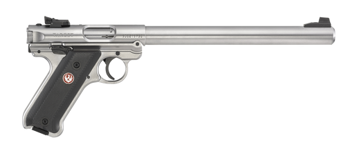 Ruger 40174 Mark IV Target 22 LR 10+1 10" Overall Satin Stainless Steel Bull Barrel, Slide & Satin Aluminum Frame, Black Checkered Polymer Grips Ruger 40174 Mark IV Target 22 LR 10+1 10" Overall Satin Stainless Steel Bull Barrel, Slide & Satin Aluminum Frame, Black Checkered Polymer Grips