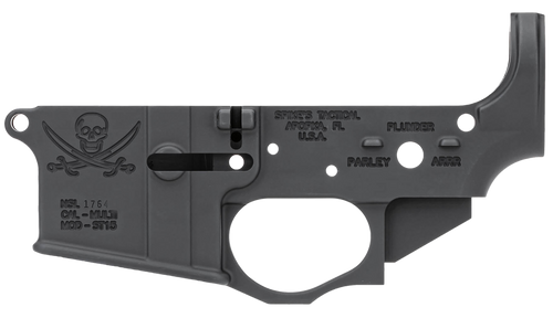 Spikes STLS016 Calico Jack Stripped Lower Receiver Multi-Caliber 7075-T6 Aluminum Black Anodized for AR-15 Spikes STLS016 Calico Jack Stripped Lower Receiver Multi-Caliber 7075-T6 Aluminum Black Anodized for AR-15