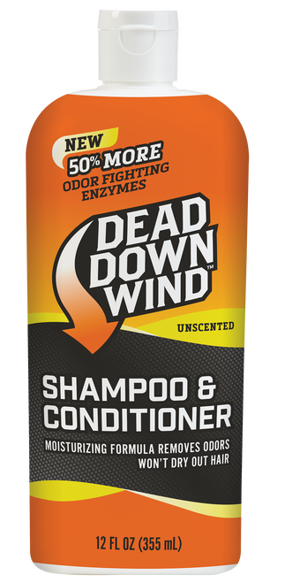 Dead Down Wind 121218 Shampoo/Body Wash  Odor Eliminator Unscented Scent 12 oz Bottle