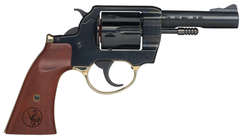 Henry H017GDM Gunfighter  357 Mag/38 Special 6rd 4" Blued Steel Barrel, Blued Cylinder, Blued Polished Steel Frame, Walnut Gunfighter Grip Transfer Bar Safety