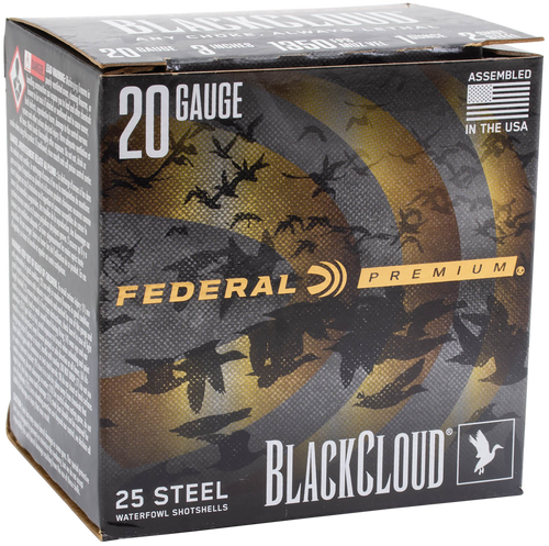 Federal PWUX2092 Premium Black Cloud 20Gauge 3" 1oz 25 Per Box/10 Case