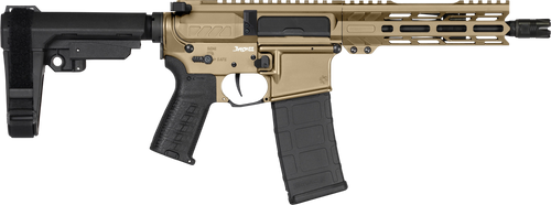 CMMG 30AF20ACT Banshee Mk4 300 Blackout 30+1 8" Black Nitride Threaded Barrel, M-LOK Handguard, Coyote Tan Cerakote Aluminum Receiver w/Picatinny Rail, Black Polymer CMMG RipBrace, CMMG Zeroed Grip