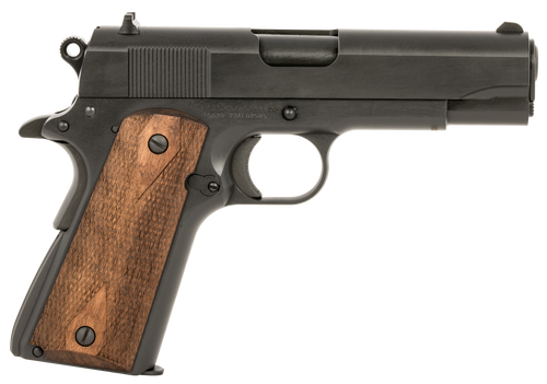 Tisas 10100116 1911 A1 Tank Commander 9mm Luger 9+1 4.25" Black Steel Barrel, Manganese Phosphate Coated Serrated Carbon Steel Slide & Frame w/Beavertail, Turkish Walnut Grip Tisas 10100116 1911 A1 Tank Commander 9mm Luger 9+1 4.25" Black Steel Barrel, Manganese Phosphate Coated Serrated Carbon Steel Slide & Frame w/Beavertail, Turkish Walnut Grip