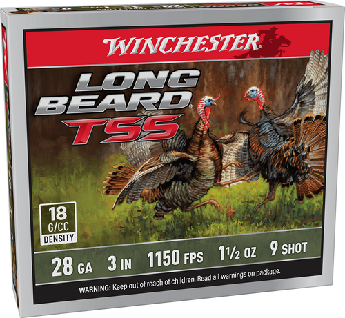 WINCHESTER LONG BEARD TSS  28 GAUGE 3" TUNGSTEN 9 SHOT 5 ROUND BOX WINCHESTER LONG BEARD TSS  28 GAUGE 3" TUNGSTEN 9 SHOT 5 ROUND BOX