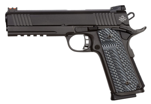 Rock Island 51914 Tac Ultra FS 10mm Auto Caliber with 5" Barrel, 8+1 Capacity, Overall Black Parkerized Finish Steel, Picatinny Rail/Beavertail Frame, Serrated Black Slide & Black/Gray G10 Grip Rock Island 51914 Tac Ultra FS 10mm Auto Caliber with 5" Barrel, 8+1 Capacity, Overall Black Parkerized Finish Steel, Picatinny Rail/Beavertail Frame, Serrated Black Slide & Black/Gray G10 Grip