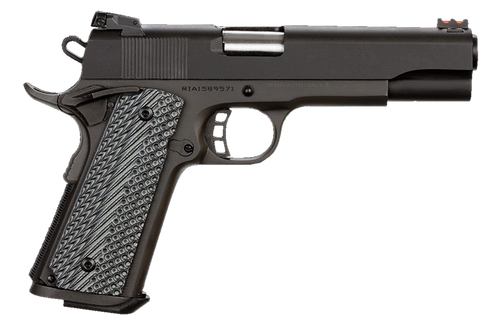 Rock Island 51719 Rock Ultra FS 40 S&W Caliber with 5" Barrel, 8+1 Capacity, Overall Black Parkerized Finish Steel, Beavertail Frame, Serrated Slide & Black/Gray G10 Grip Rock Island 51719 Rock Ultra FS 40 S&W Caliber with 5" Barrel, 8+1 Capacity, Overall Black Parkerized Finish Steel, Beavertail Frame, Serrated Slide & Black/Gray G10 Grip
