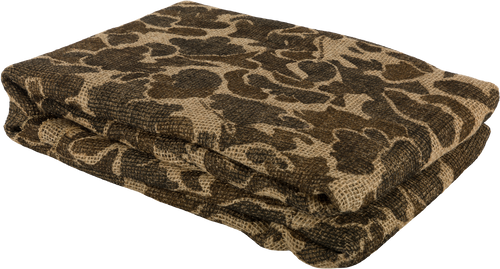 Drake Waterfowl DA1200016 Burlap Blanket  Old School Camo Burlap 4'x 12'