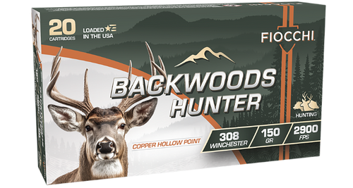 Fiocchi 308BHC Backwoods Hunter  308Win 150gr Copper Hollow Point 20 Per Box/10 Case Fiocchi 308BHC Backwoods Hunter  308Win 150gr Copper Hollow Point 20 Per Box/10 Case