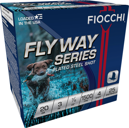 Fiocchi 203ST4 Flyway  20Gauge 3" 7/8oz 4Shot 25 Per Box/10 Case Fiocchi 203ST4 Flyway  20Gauge 3" 7/8oz 4Shot 25 Per Box/10 Case