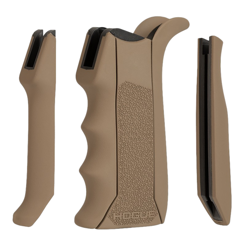 Hogue 13043 Modular Overmolded  Flat Dark Earth Rubber Pistol Grip with Finger Grooves Fits AR-15/M16 Hogue 13043 Modular Overmolded  Flat Dark Earth Rubber Pistol Grip with Finger Grooves Fits AR-15/M16