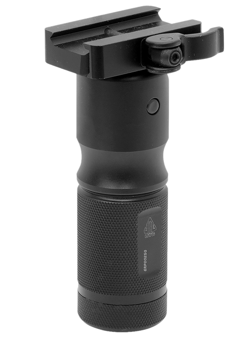 Leapers MNTGRP002SQ QD Foldable Foregrip  Matte Black Aluminum