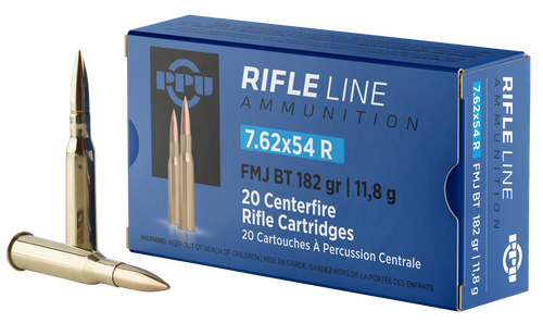 PPU PP76254F Metric Rifle  7.62x54mmR 182gr Full Metal Jacket Boat Tail 20 Per Box/10 Case PPU PP76254F Metric Rifle  7.62x54mmR 182gr Full Metal Jacket Boat Tail 20 Per Box/10 Case