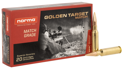 Norma Ammunition 10166522 Dedicated Precision Golden Target Match 6.5Creedmoor 143gr BTHP 20 Per Box/10 Case Norma Ammunition 10166522 Dedicated Precision Golden Target Match 6.5Creedmoor 143gr BTHP 20 Per Box/10 Case