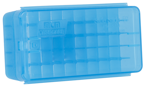 MTM Case-Gard P50SS9M24 Side-Slide Ammo Box  Multi-Caliber Handgun Clear Blue Plastic 50rd
