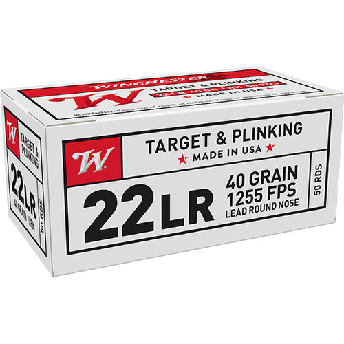 WINCHESTER TARGET & PLINKING 22LR 40GR LRN 50 ROUND BOX WINCHESTER TARGET & PLINKING 22LR 40GR LRN 50 ROUND BOX