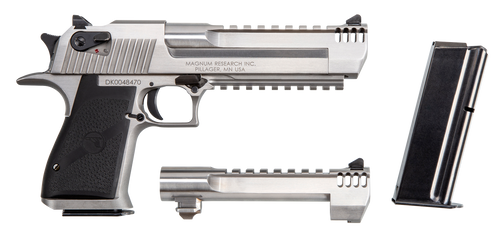 Magnum Research DE50429SRMB Desert Eagle Mark XIX Conversion Combo 50 AE/429 DE 6" 7+1 Overall Stainless Steel Black Rubber Grip Magnum Research DE50429SRMB Desert Eagle Mark XIX Conversion Combo 50 AE/429 DE 6" 7+1 Overall Stainless Steel Black Rubber Grip
