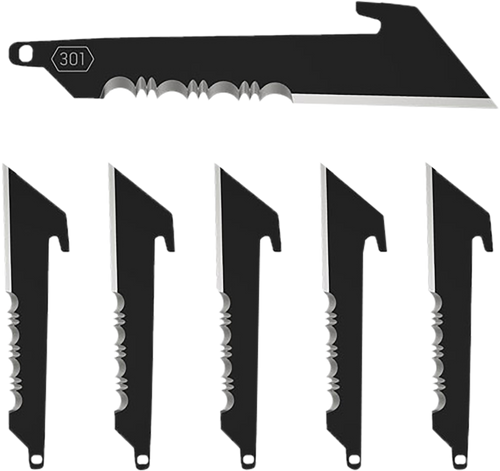 Outdoor Edge RRUS30K6C Replacement Blades  6 3" Black Utility Serrated 420J2 SS Blades Outdoor Edge RRUS30K6C Replacement Blades  6 3" Black Utility Serrated 420J2 SS Blades