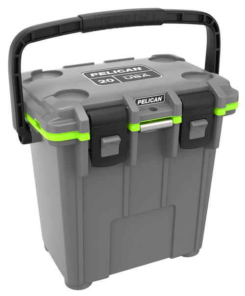 PELICAN 20Q-1-DKGRYEGRN 20QT ELITE COOLER GRY/GRN