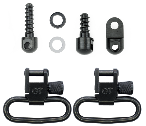 GrovTec US Inc GTSW313 Swivel Set  Rifle 1.25" Black Phosphate Ruger 10/22