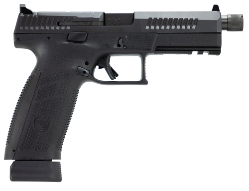 CZ-USA 91556 P-10 F  9mm Luger 21+1 5.10" Black Steel Threaded Barrel, Black Nitride Optic Ready/Serrated Steel Slide, Black Polymer Frame w/Picatinny Rail, Ambidextrous CZ-USA 91556 P-10 F  9mm Luger 21+1 5.10" Black Steel Threaded Barrel, Black Nitride Optic Ready/Serrated Steel Slide, Black Polymer Frame w/Picatinny Rail, Ambidextrous