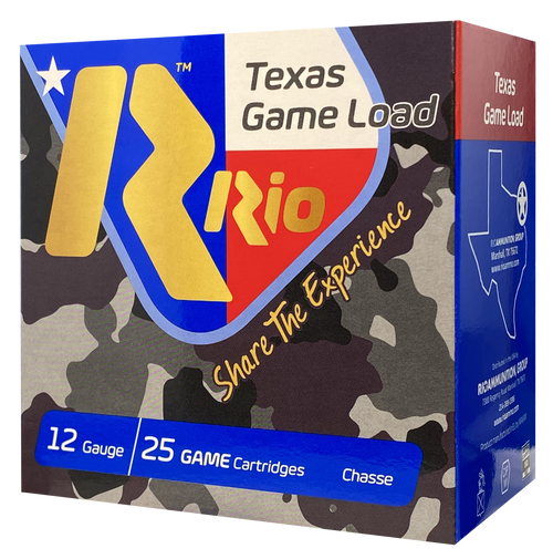 Rio Ammunition TGHV368 Texas Game Load High Velocity 12Gauge 2.75" 1 1/4oz 8Shot 25 Per Box/10 Case Rio Ammunition TGHV368 Texas Game Load High Velocity 12Gauge 2.75" 1 1/4oz 8Shot 25 Per Box/10 Case