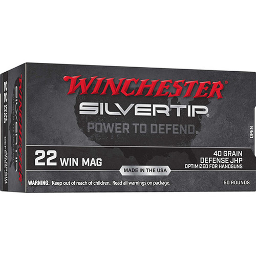 WINCHESTER SILVERTIP 22MAG 40GR JHP 50 ROUND BOX WINCHESTER SILVERTIP 22MAG 40GR JHP 50 ROUND BOX
