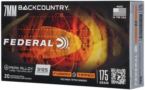 Federal F7BCTFS2 BackCountry  7mm BC 175gr Tipped Fusion 20 Per Box/10 Case Federal F7BCTFS2 BackCountry  7mm BC 175gr Tipped Fusion 20 Per Box/10 Case