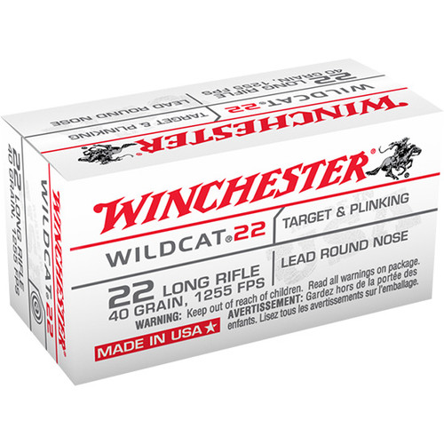 WINCHESTER WILDCAT 22LR LRN 50 ROUND BOX WINCHESTER WILDCAT 22LR LRN 50 ROUND BOX