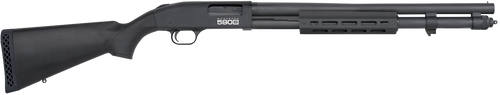 Mossberg 51604 590S  12 Gauge Pump 3" 13+1 20" Matte Blued Steel Barrel, Matte Blued Optic Ready Receiver, Fixed Black Synthetic Stock, Right Hand