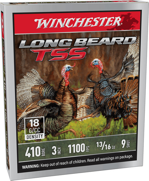 WINCHESTER LONG BEARD TSS 410GA 3"  9 SHOT 5 ROUND BOX WINCHESTER LONG BEARD TSS 410GA 3"  9 SHOT 5 ROUND BOX