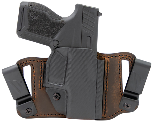 Versacarry INS201G19 Insurgent Deluxe IWB/OWB Brown Polymer Belt Clip Fits Glock 19 Right Hand