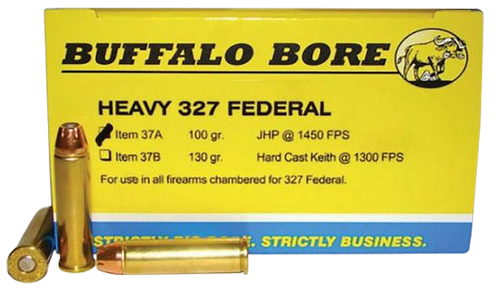 Buffalo Bore Ammunition 37A20 Heavy Strictly Business 327Federal Mag 100gr Jacket Hollow Point 20 Per Box/12 Case