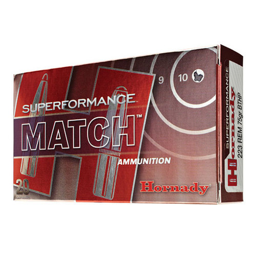 HORN SUPERFORMANCE MATCH 5.56 75GR BTHP 20/10 HORN SUPERFORMANCE MATCH 5.56 75GR BTHP 20/10